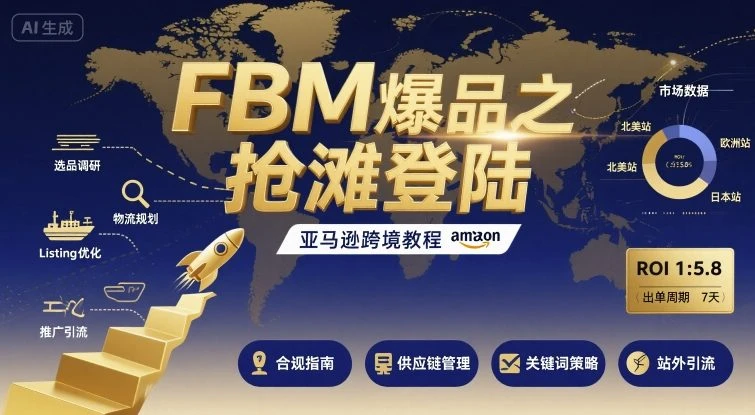 【精】FBM爆品之抢滩登陆-亚马逊跨境教程