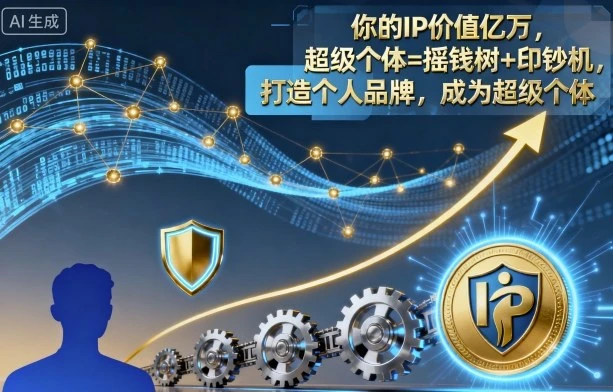 【精】你的IP价值亿万，超级个体=摇钱树+印钞机，打造个人品牌，成为超级个体