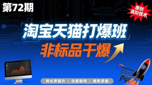【精】淘宝天猫打爆班原创高阶技术第72期，非标品干爆