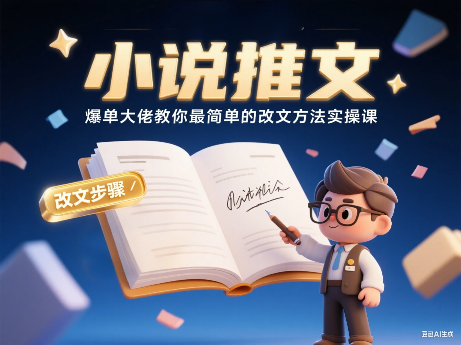 小说推文 爆单大佬教你最简单的改文方法实操课