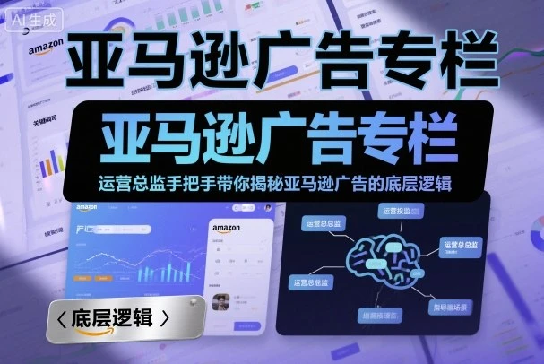 【精】亚马逊广告专栏:运营总监手把手带你揭秘亚马逊广告的底层逻辑