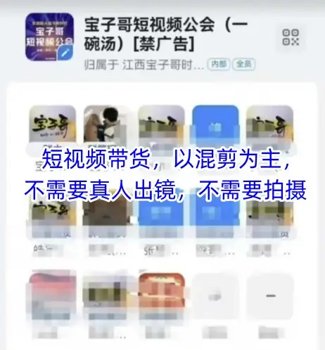 宝子哥头部团队短视频带货，以混剪为主，不需要真人出镜，不需要拍摄【更新】