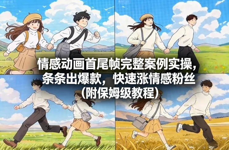 情感动画首尾帧完整案例实操，条条出爆款，快速涨情感粉丝(附保姆级教程)