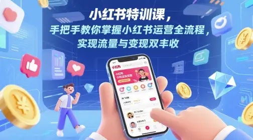 小红书特训课，手把手教你掌握小红书运营全流程，实现流量与变现双丰收