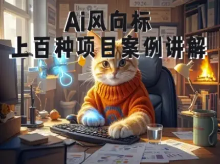 Ai风向标-附100种项目案例玩法-0基础小白到大神ai视频商业应用教学